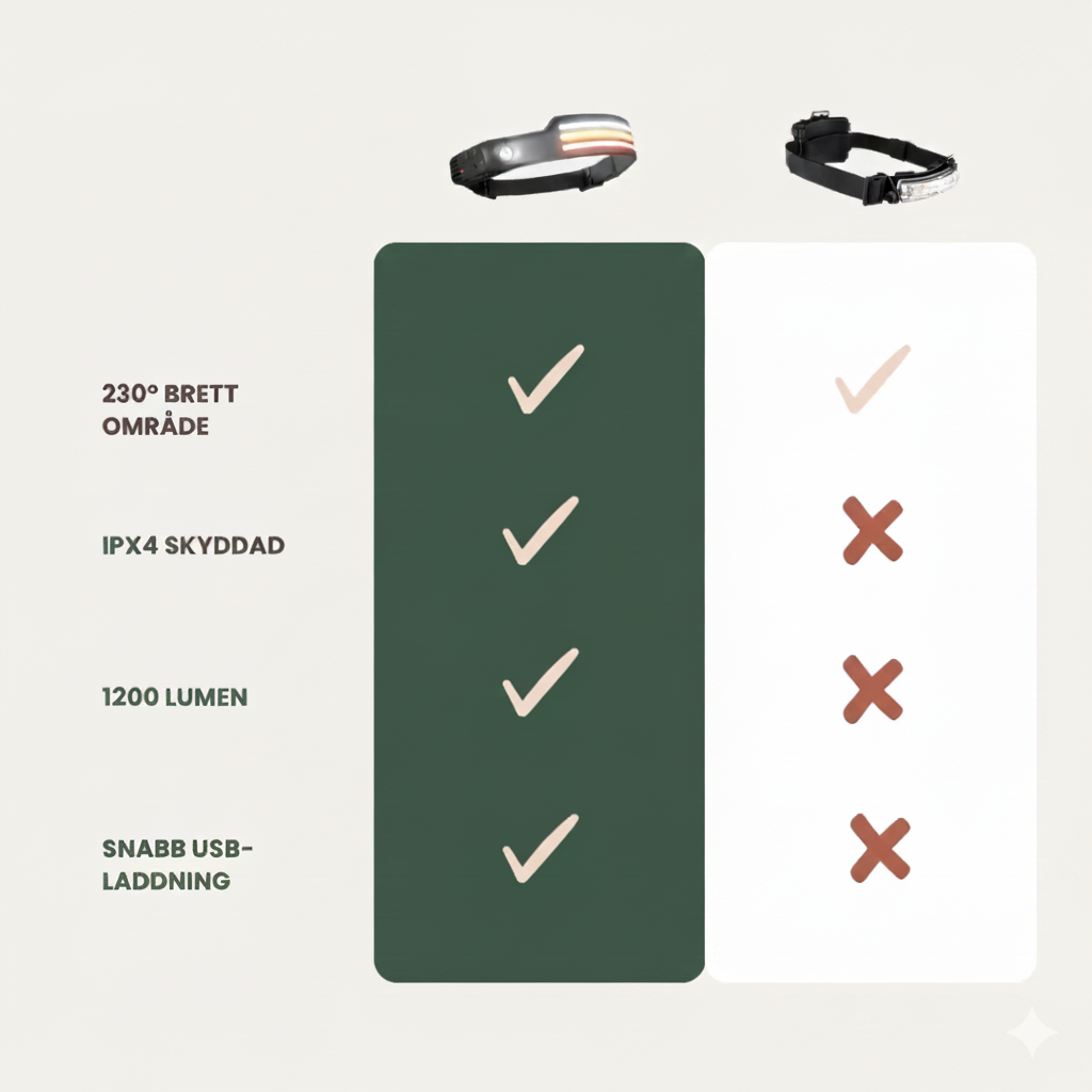 Pannlampa Ultra - 1200 lumen LED 230°