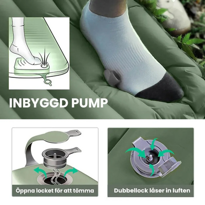 Luftmadrass Camping - Inbyggd pump